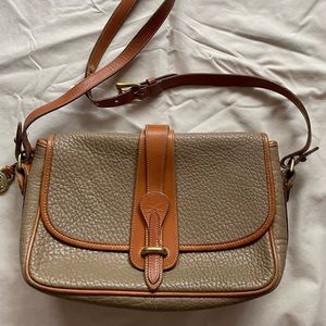 Dooney and bourke vintage AWL crossbody olive beige brown bag
